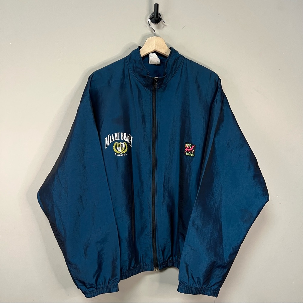 90s Surf Style Miami Beach Windbreaker